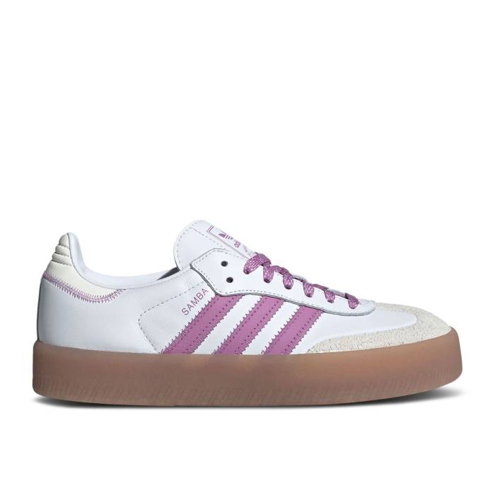 アディダス Adidas 【 Wmns Sambae \u0027White Preloved Purple\u0027 Women Cloud White/Preloved Purple/Off White 】 レディース 白いこと 白いこと Purple 紫・パープル