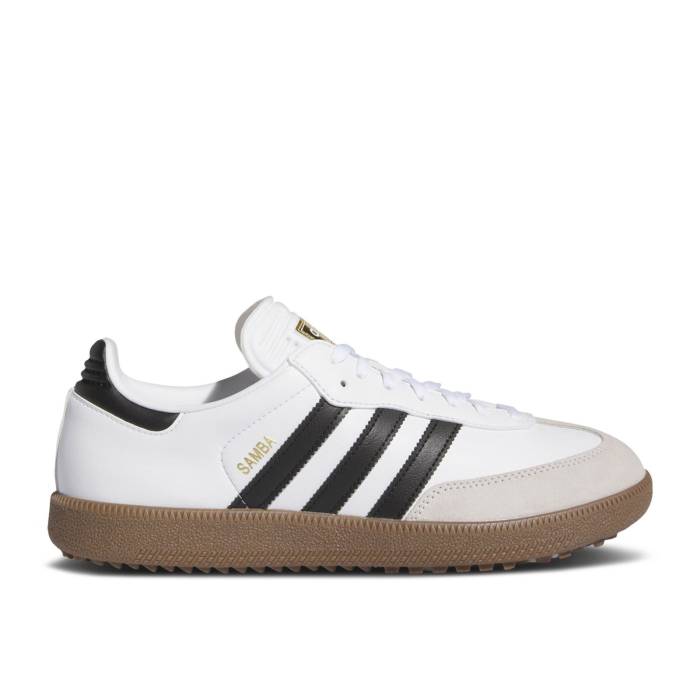 アディダス Adidas 【 Samba Spikeless Golf \u0027White Black Gum\u0027 Men Cloud White/Core Black/Gum 】 サンバ golf ゴルフ 黒いこと 黒いこと メンズ 白いこと 白いこと 中核グループ 黒いこと 黒いこと