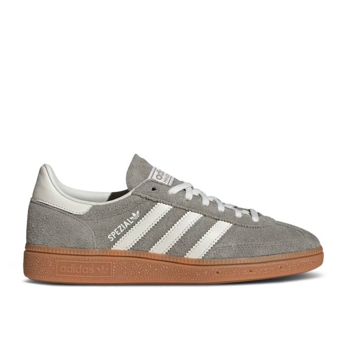 アディダス Adidas 【 Wmns Handball Spezial \u0027Silver Pebble Gum\u0027 Women Silver Pebble/Off White/Gum 】 ハンドボール スペシアル レディース Silver しろがね色・しろがね色 白いこと 白いこと