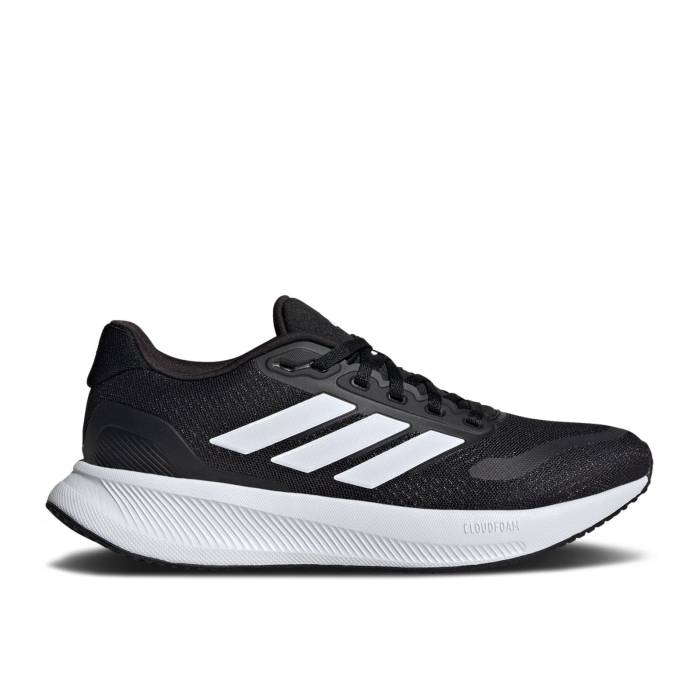 アディダス Adidas 【 Wmns Runfalcon 5 \u0027Black White\u0027 Women Core Black/Cloud White/Core Black 】 レディース 中核グループ 黒いこと 黒いこと 白いこと 白いこと