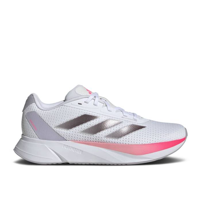 アディダス Adidas 【 Wmns Duramo Sl \u0027White Aurora Pink\u0027 Women Cloud White/Aurora Metallic/Lucid Pink 】 レディース 白いこと 白いこと pink サクラ色