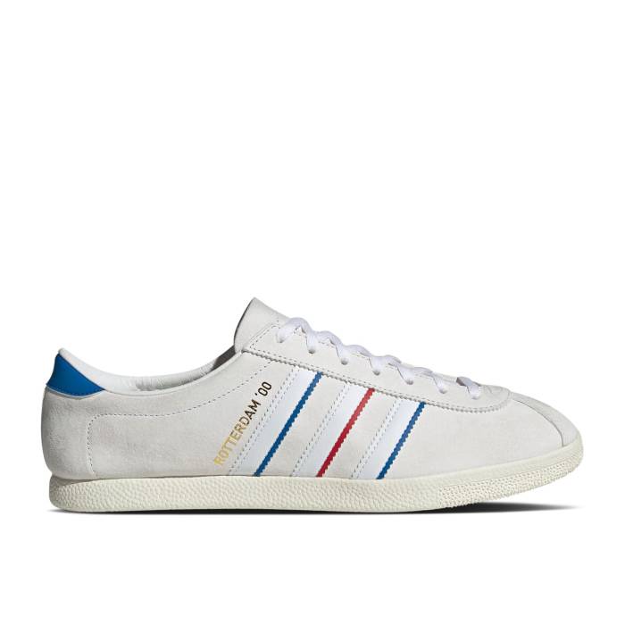 アディダス Adidas 【 Rotterdam '00 'White Blue Scarlet' Men Cloud White/Blue Bird/Better Scarlet 】 青色 ブルー メンズ 白色 ホワイト 青色 ブルー