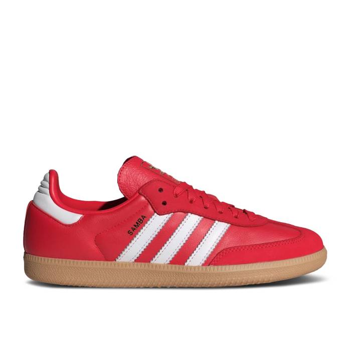 アディダス Adidas 【 Wmns Samba Og \u0027Scarlet White\u0027 Women White/Better Scarlet/Gum 】 サンバ レディース 白いこと 白いこと