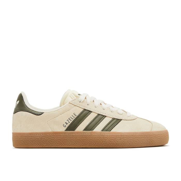 アディダス Adidas 【 Gazelle Adv \u0027Ecru Tint Focus Olive\u0027 Men Ecru Tint/Focus Olive/Gum 】 ガゼル メンズ olive オリーブ