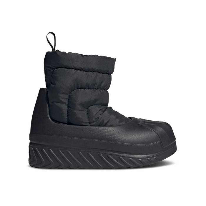 アディダス Adidas 【 Wmns Adifom Superstar Winter Boot \u0027Black Carbon\u0027 Women Core Black/Carbon/Core Black 】 Superstar はやりっ子 冬期 ブーツ レディース 中核グループ 黒いこと 黒いこと 炭素