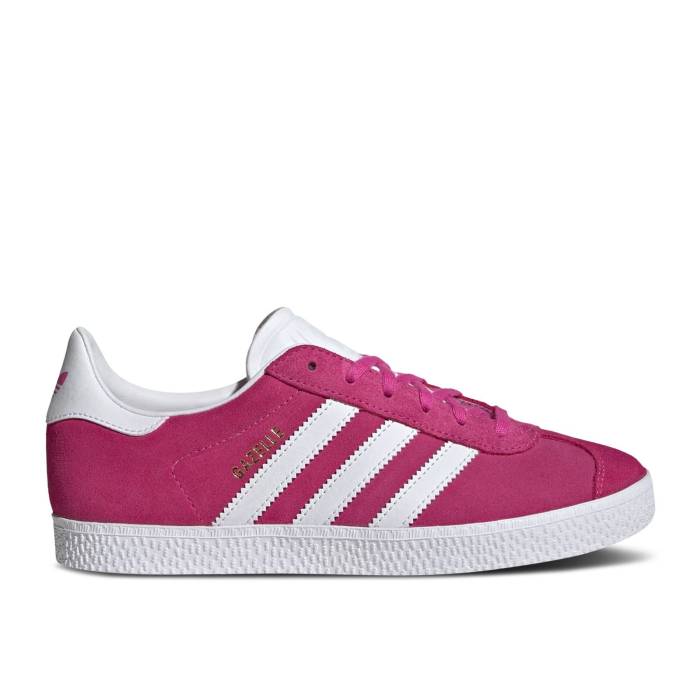 アディダス Adidas 【 Gazelle J \u0027Semi Lucid Fuchsia\u0027 Youth Semi Lucid Fuchsia/Cloud White/Gold Metallic 】 ガゼル 御坊っちゃん キッズ 白いこと 白いこと ゴールド