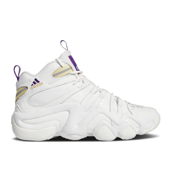 アディダス Adidas 【 Crazy 8 \u0027Lakers Home Alternate\u0027 Men Core White/Off White/Collegiate Purple 】 クレイジー メンズ 中核グループ 白いこと 白いこと Purple 紫・パープル スニーカー-メンズ靴-靴