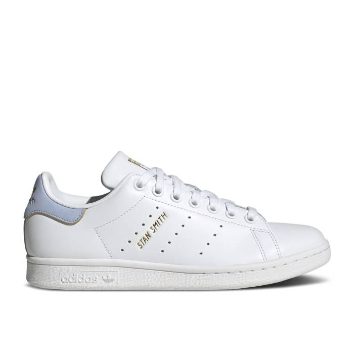アディダス Adidas 【 Wmns Stan Smith \u0027White Blue Dawn\u0027 Women Cloud White/Blue Dawn/Gold Metallic 】 青味 青み レディース 白いこと 白いこと 青味 青み ゴールド