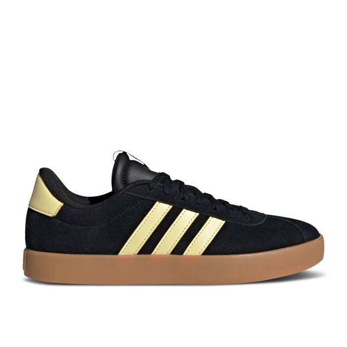 アディダス Adidas 【 Wmns Vl Court 3.0 \u0027Black Almost Yellow\u0027 Women Core Black/Almost Yellow/Cloud White 】 厚地の外套 レディース 中核グループ 黒いこと 黒いこと yellow 黄味がかった・黄色 白いこと 白いこと