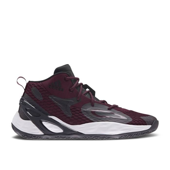 アディダス Adidas 【 Exhibit A Mid 'Maroon' Men Team Maroon/Core Black/Footwear White 】 ミッド メンズ Team チーム マルーン コア 黒色 ブラック 白色 ホワイト