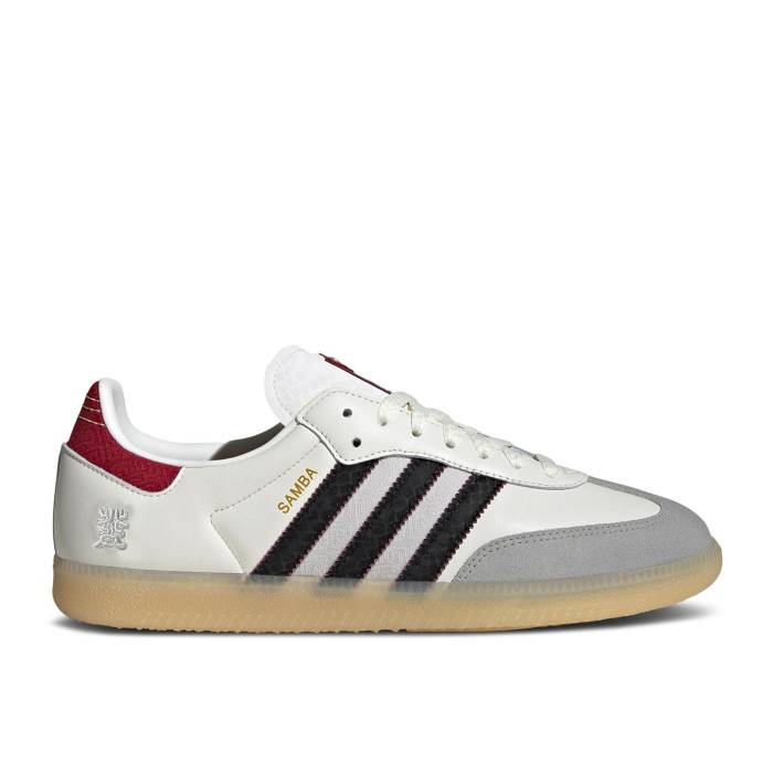 アディダス Adidas 【 Samba 'Year Of The Snake' Men Cloud White/Core Black/Active Maroon 】 サンバ メンズ 白色 ホワイト コア 黒色 ブラック マルーン