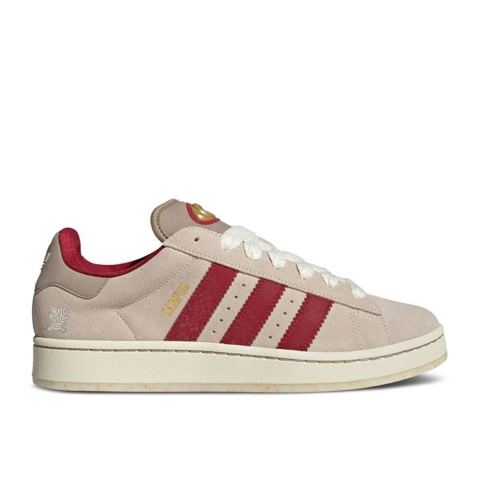 アディダス Adidas 【 Campus 00S \u0027Year Of The Snake\u0027 Men Active Maroon/Cream White/Gold Metallic 】 構内 メンズ マルーン 皮膚軟化剤 白いこと 白いこと ゴールド