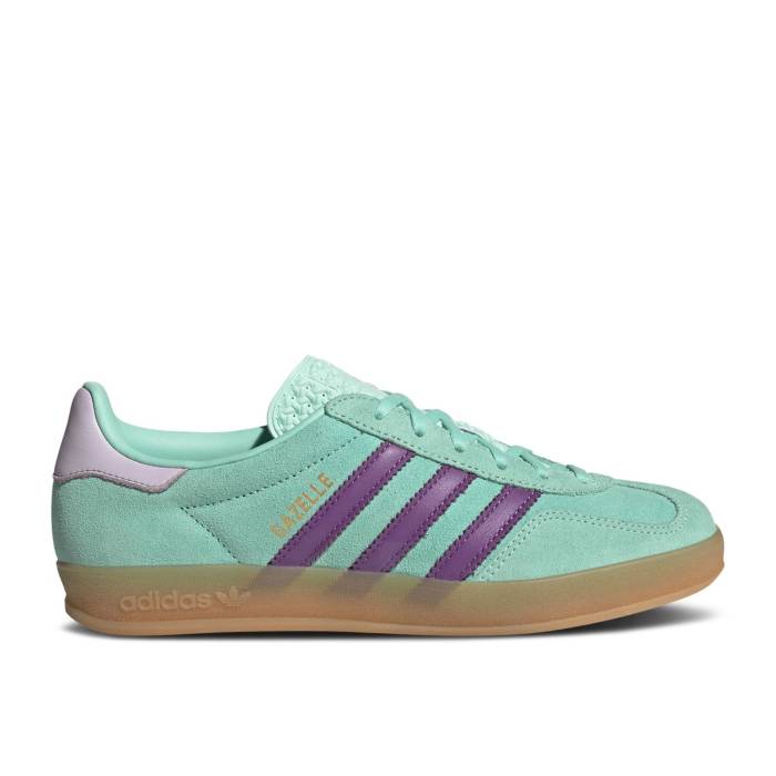アディダス Adidas 【 Wmns Gazelle Indoor \u0027Clear Mint Active Purple\u0027 Women Clear Mint/Active Purple 】 ガゼル レディース Purple 紫・パープル