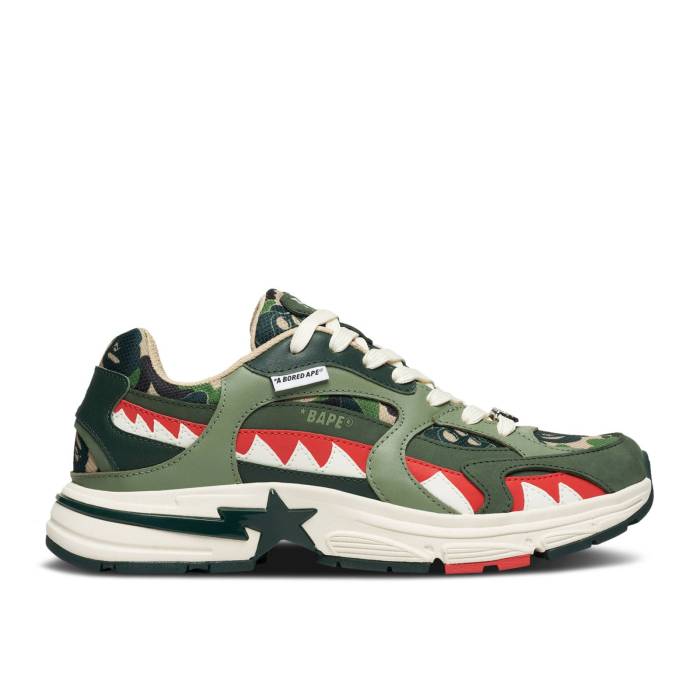ベイプ Bape 【 Bored Ape Yacht Club X Shark Sta \u0027Green\u0027 Men Green 】 レーシングヨット 野球クラブ シャーク メンズ green 緑・緑であること メンズ靴-スニーカー