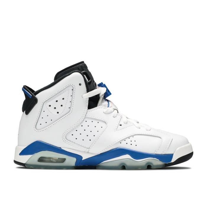 ナイキ エアジョーダン Air Jordan 【 Jordan 6 Retro Bg 'Sport Blue' Youth White/Sport Blue-Black 】 レトロ ジュニア キッズ 白色 ホワイト|スニケス