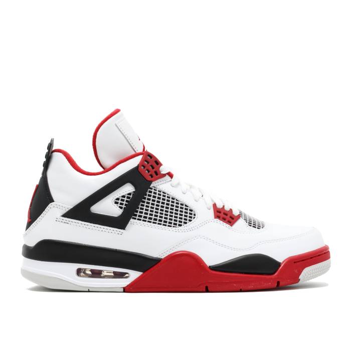 ナイキ　エアジョーダン Air Jordan 【 Jordan 4 Retro 'Fire Red' 2012 Men White/Varsity Red/Black 】 レトロ メンズ 白色 ホワイト Red 赤・レッド 黒色 ブラック｜スニケス