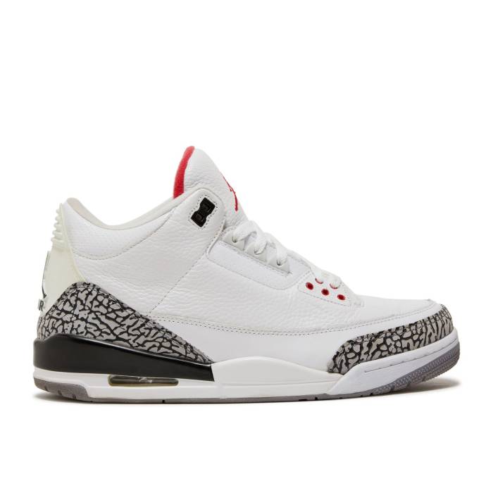 ナイキ　エアジョーダン Air Jordan 【 Jordan 3 Retro 'White Cement' 2011 Men White/Fire Red/Cement Grey/Black 】 レトロ メンズ 白色 ホワイト ファイア Red 赤・レッド 灰色・シメント 灰色 グレー 黒色 ブラッ