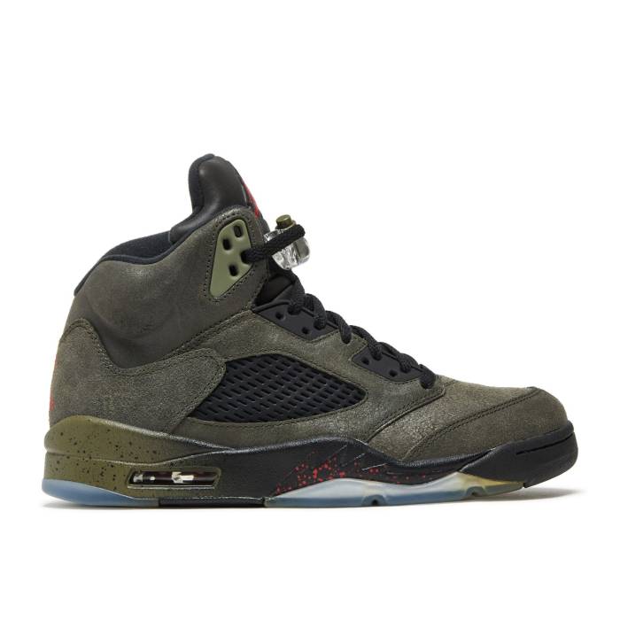 ナイキ エアジョーダン Air Jordan 【 Jordan 5 Retro 'Fear' Men Sequoia/Fire Red-Mdm Olv-Blck 】 レトロ メンズ ファイア|スニケス