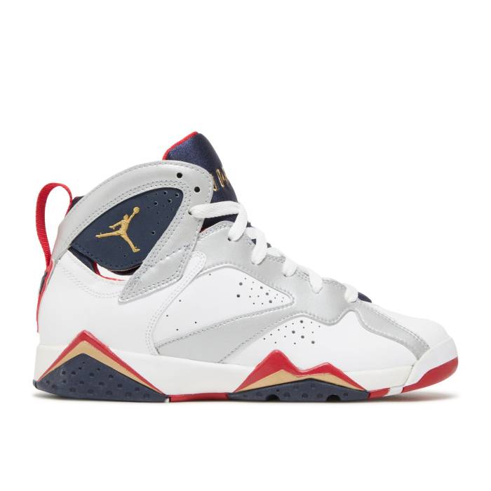 ナイキ エアジョーダン Air Jordan 【 Jordan 7 Retro Gs 'Olympic' 2012 Youth White/Metallic Gold-Obsidian-True Red 】 レトロ ジュニア キッズ 白色 ホワイト Red 赤・レッド|スニケス