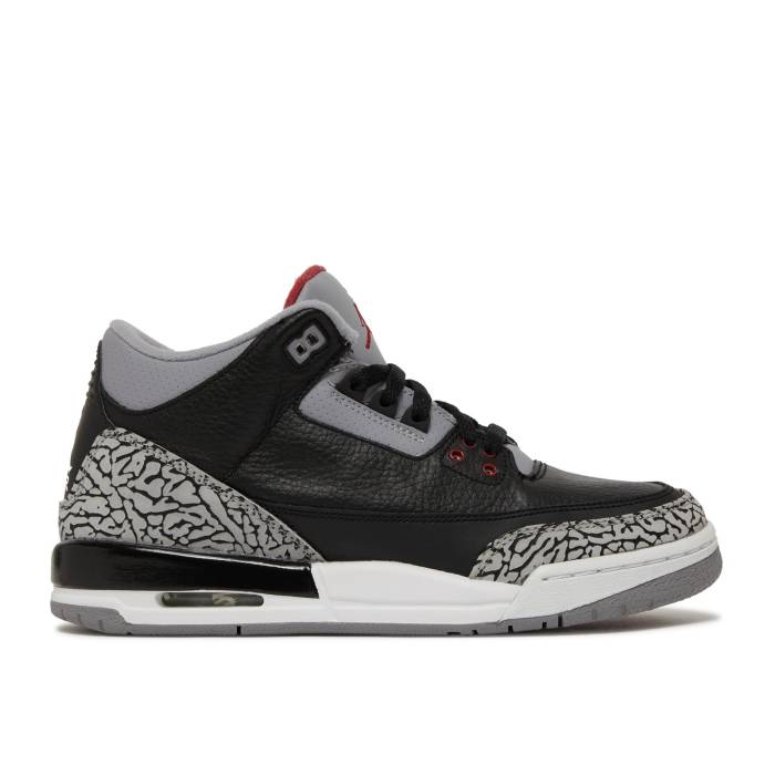 ナイキ エアジョーダン Air Jordan 【 Jordan 3 Retro Gs Cement 2011 Youth Black/Varsity Red-Cement Grey 】 レトロ ジュニア キッズ 黒色 ブラック 灰色 グレー