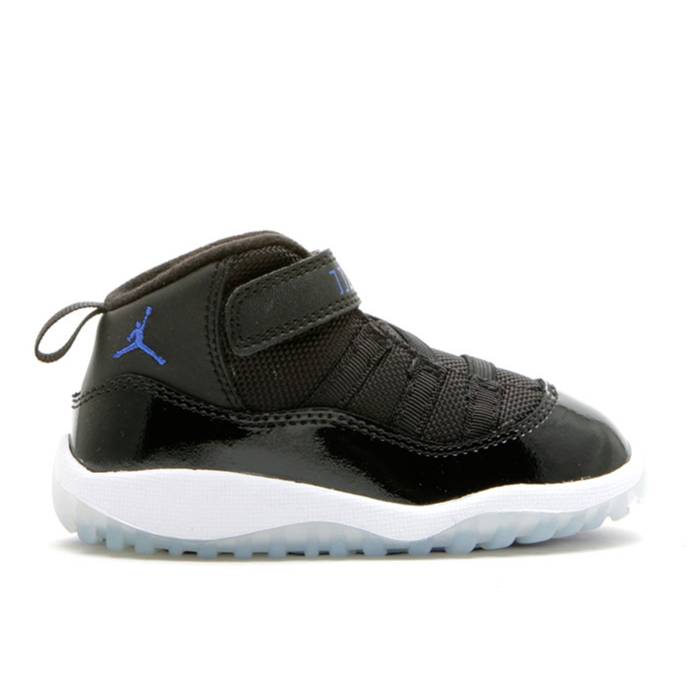 ナイキ エアジョーダン Air Jordan 【 Jordan 11 Retro Toddler \u0027Space Jam\u0027 2009 Infant Black/Varsity Royal-White 】 レトロ もの言う花 乳飲み子用 もの言う花 黒いこと 黒いこと
