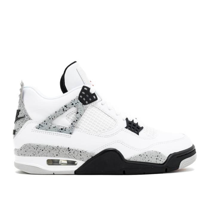 ナイキ　エアジョーダン Air Jordan 【 Jordan 4 Retro Og 'White Cement' 2016 Men White/Fire Red-Tech Grey-Black 】 レトロ メンズ 白色 ホワイト ファイア｜スニケス