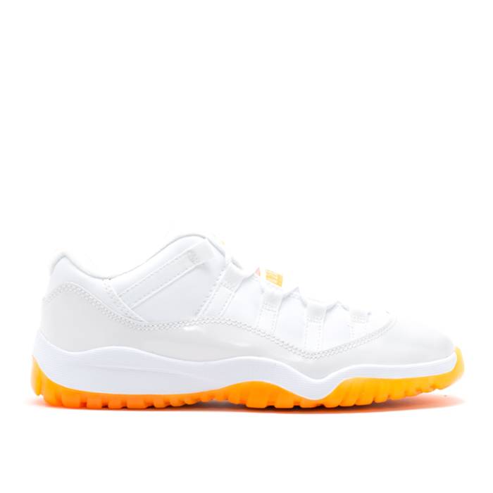 ナイキ　エアジョーダン Air Jordan 【 Jordan 11 Retro Low Gp 'Citrus' Youth White/White-Citrus 】 レトロ ジュニア キッズ 白色 ホワイト｜スニケス