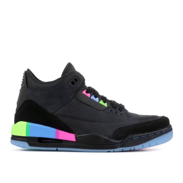 ナイキ　エアジョーダン Air Jordan 【 Jordan 3 Retro Se Gs 'Quai 54' Youth Black/Black-Electric Green-Infrared 23 】 レトロ ジュニア キッズ 黒色 ブラック