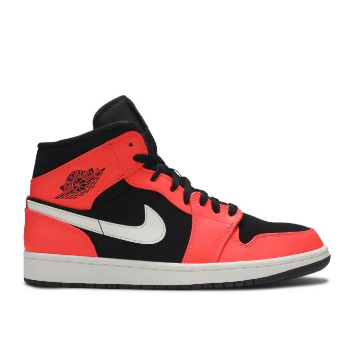 ナイキ エアジョーダン Air Jordan 【 Jordan 1 Retro Mid \u0027Infrared 23\u0027 Men Black/White/Infrared 23 】 レトロ ミッド メンズ 黒いこと 黒いこと 白いこと 白いこと