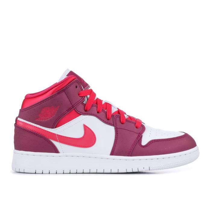 ナイキ エアジョーダン Air Jordan 【 Jordan 1 Mid Gs 'Rush Pink' Youth True Berry/Rush Pink-White 】 ミッド ジュニア キッズ rush ラッシュ|スニケス