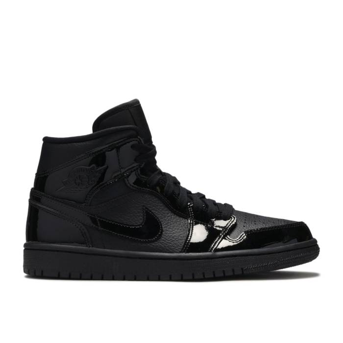 ナイキ　エアジョーダン Air Jordan 【 Wmns Jordan 1 Mid Patent 'Triple Black' Women Black/Black/Black 】 ミッド パテント レディース 黒色 ブラック