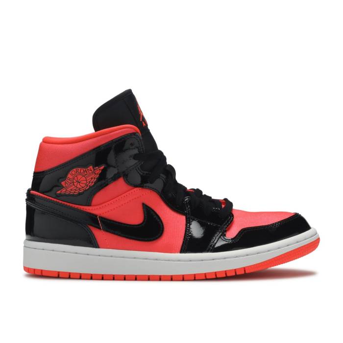 ナイキ エアジョーダン Air Jordan 【 Wmns Jordan 1 Mid \u0027Hot Punch\u0027 Women Red/Pink/Orange/White 】 ミッド レディース Red 赤・赤いこと pink サクラ色 orange 橙・オレンジ色 白いこと 白いこと