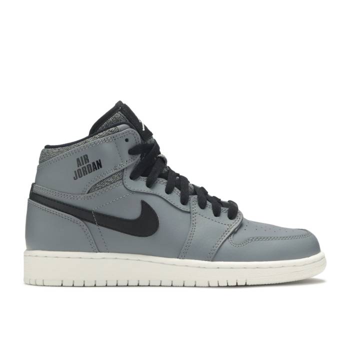 ナイキ　エアジョーダン Air Jordan 【 Jordan 1 High Bg 'Rare Air' Youth Cool Grey/White/Black/White 】 ハイ ジュニア キッズ クール 灰色 グレー 白色 ホワイト 黒色 ブラック｜スニケス