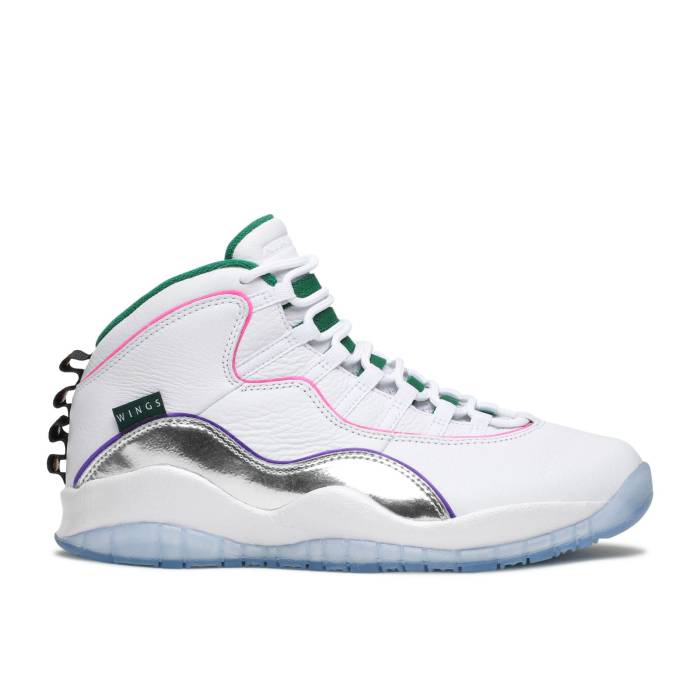 ナイキ　エアジョーダン Air Jordan 【 Jordan 10 Retro 'Wings' Men White/Clover Chrome/Black 】 レトロ メンズ 白色 ホワイト 黒色 ブラック