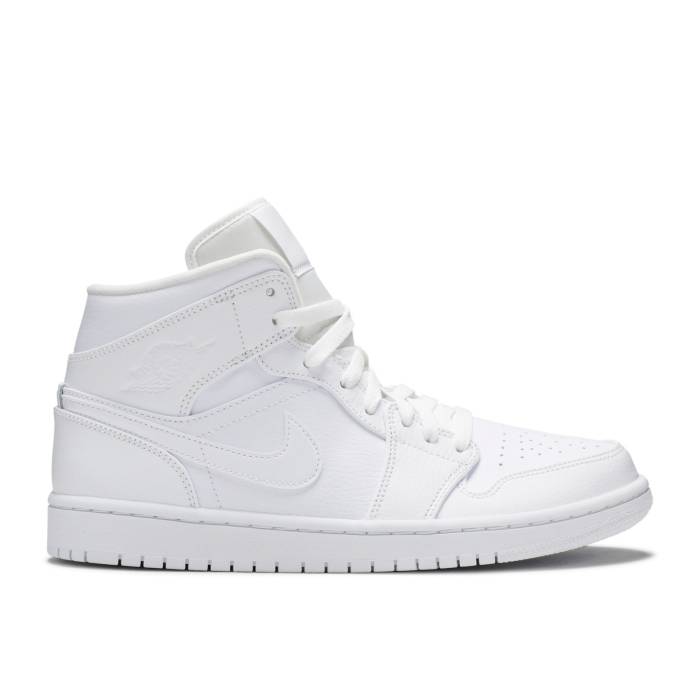 ナイキ エアジョーダン Air Jordan 【 Jordan 1 Mid \u0027White\u0027 Men White/White 】 ミッド メンズ 白いこと 白いこと