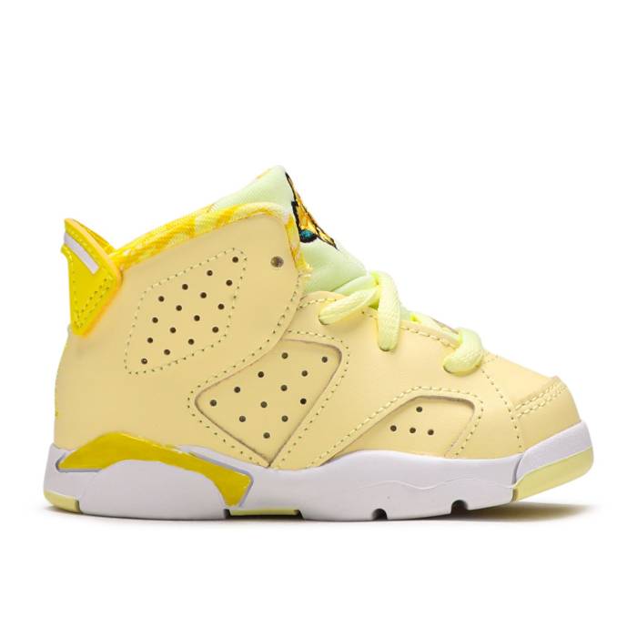 ナイキ　エアジョーダン Air Jordan 【 Jordan 6 Retro Gt \u0027Citron Tint\u0027 Infant Citron Tint/Dynamic Yellow/Black/White 】 レトロ ベビー ダイナミック yellow 黄色・イエロー 黒色 ブラ