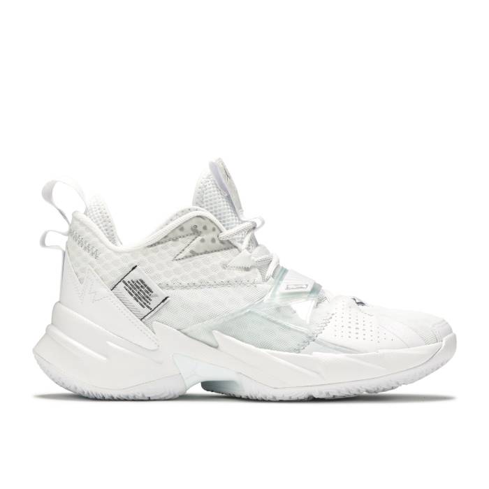ナイキ　エアジョーダン Air Jordan 【 Jordan Why Not Zer0.3 'White Metallic' Men White/White/Black/Metallic Silver 】 メンズ 白色 ホワイト 黒色 ブラック Silver 銀色・シルバー｜スニケス