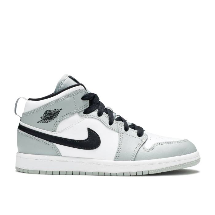 ナイキ　エアジョーダン Air Jordan 【 Jordan 1 Mid Ps 'Light Smoke Grey' Youth Light Smoke Grey/Black/White 】 ミッド ジュニア キッズ 灰色 グレー 黒色 ブラック 白色 ホワイト｜スニケス