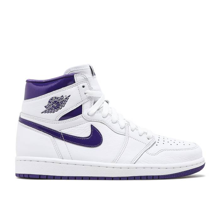 ナイキ エアジョーダン Air Jordan 【 Wmns Jordan 1 High Og \u0027Court Purple\u0027 Women White/Court Purple 】 御機嫌 レディース 白いこと 白いこと 厚地の外套 Purple 紫・パープル