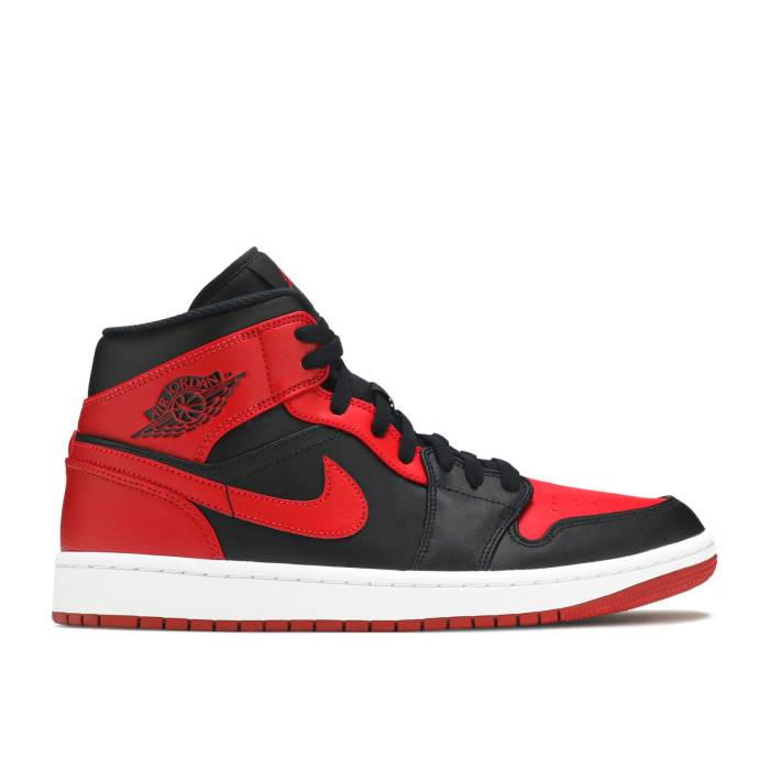 ナイキ エアジョーダン Air Jordan 【 Jordan 1 Mid \u0027Banned\u0027 Men Black/University Red/Black/White 】 ミッド メンズ 黒いこと 黒いこと Red 赤・赤いこと 白いこと 白いこと