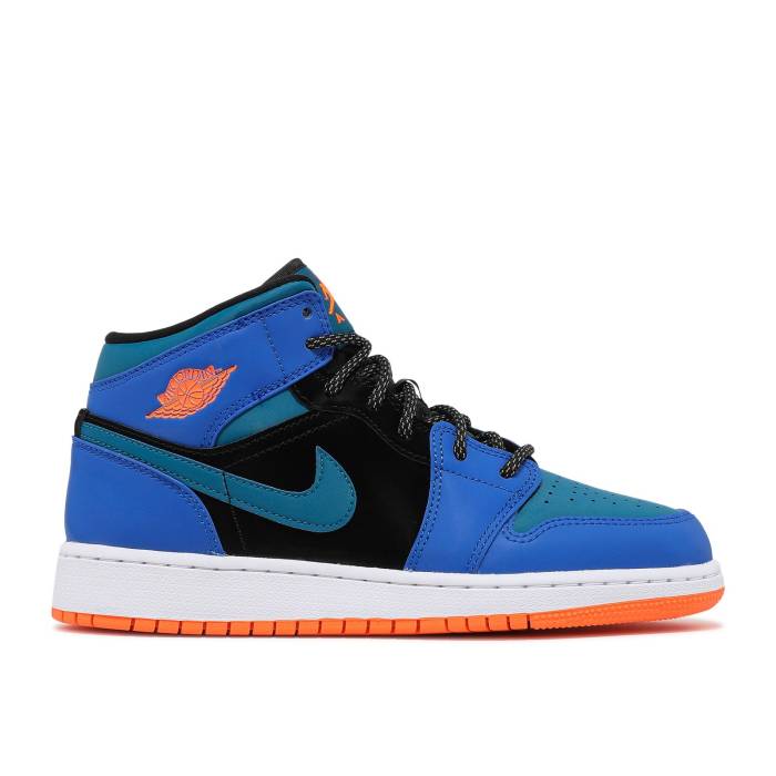 ナイキ エアジョーダン Air Jordan 【 Jordan 1 Mid ガウス \u0027Racer Blue\u0027 Youth Racer Blue/Green Abyss/Black 】 ミッド 御坊っちゃん キッズ 青味 青み green 緑・緑であること 黒いこと 黒いこと