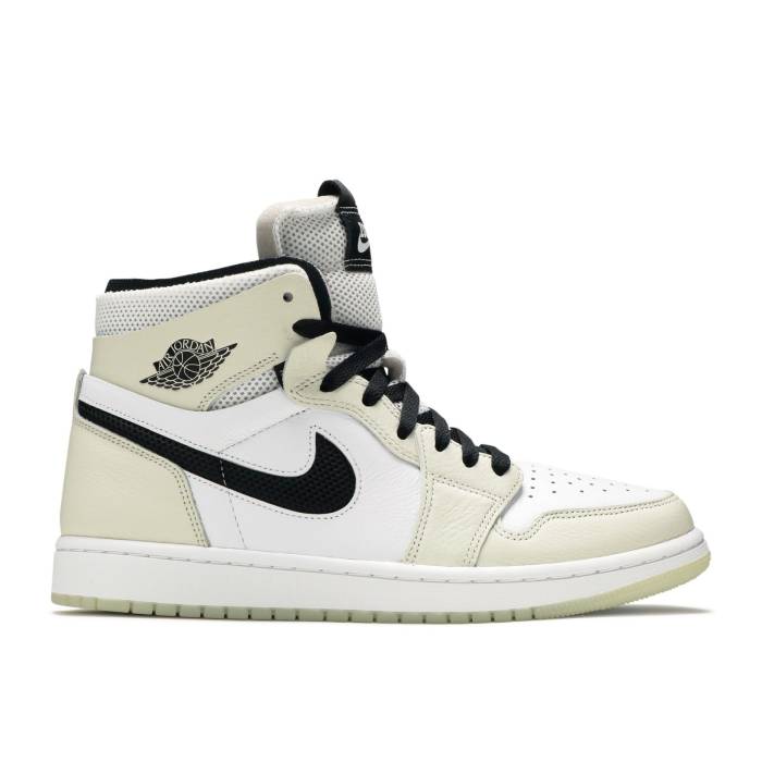 ナイキ エアジョーダン Air Jordan 【 Wmns Jordan 1 High Zoom Comfort \u0027Light Bone\u0027 Women Sea Glass/Black/White/Sail 】 ご機嫌 望遠レンズ レディース 黒いこと 黒いこと 白いこと 白いこと