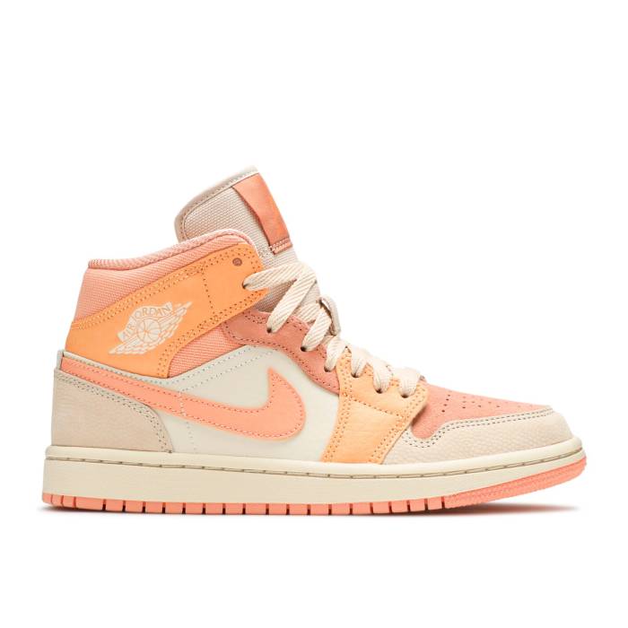 ナイキ エアジョーダン Air Jordan 【 Wmns Jordan 1 Mid \u0027Apricot\u0027 Women Atomic Orange/Apricot Agate/Terra Blush 】 ミッド レディース orange 橙・オレンジ色