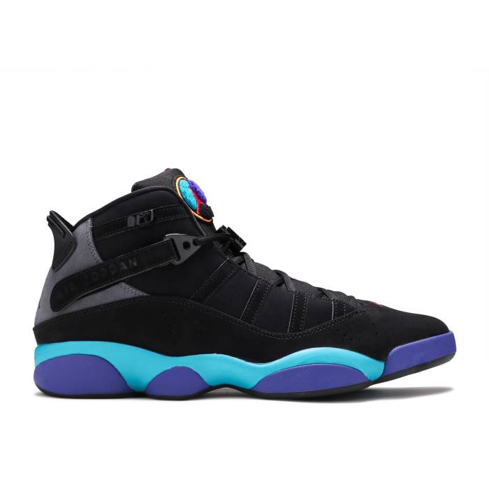 ナイキ エアジョーダン Air Jordan 【 Jordan 6 Rings \u0027Aqua\u0027 Men Black/True Red/Flint Grey 】 輪っか メンズ 黒いこと 黒いこと Red 赤・赤いこと 薄墨色 薄墨色