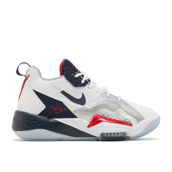 ナイキ エアジョーダン Air Jordan 【 Jordan Zoom \u002792 ガウス \u0027Olympics\u0027 Youth White/True Red/Metallic Silver/Obsidian 】 望遠レンズ 御坊っちゃん キッズ 白いこと 白いこと Red 赤・赤いこと Silver しろがね色・しろがね色
