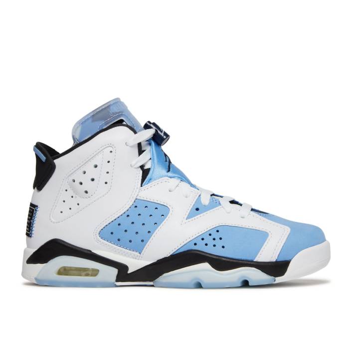 ナイキ エアジョーダン Air Jordan 【 Jordan 6 Retro ガウス \u0027Unc Home\u0027 Youth University Blue/White/College Navy/Black 】 レトロ 御坊っちゃん キッズ 青味 青み 白いこと 白いこと 単科大学 紺色 米国海軍 黒いこと 黒いこと