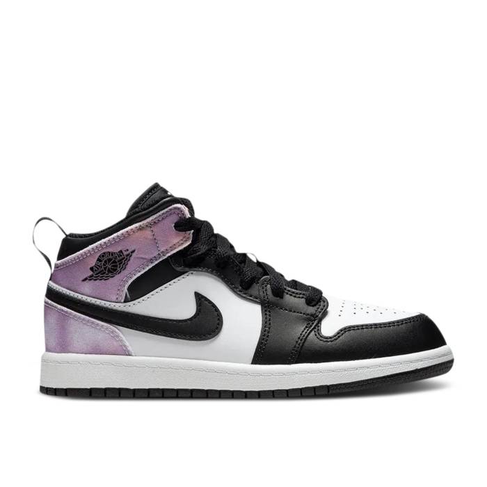 ナイキ　エアジョーダン Air Jordan 【 Jordan 1 Mid Se Ps 'Zen Master' Youth Black/White/Amethyst Wave/Bleached Coral 】 ミッド キッズ ベビー マタニティ キッズファッション 靴 スニーカー ジュニア キッズ 黒色画像