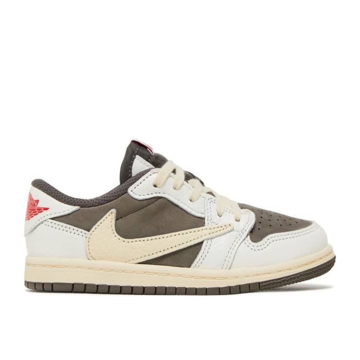 ナイキ　エアジョーダン Air Jordan 【 Travis Scott X Jordan 1 Low Og Td \u0027Reverse Mocha\u0027 Infant Sail/University Red/Ridgerock 】 ベビー Red 赤・レッド