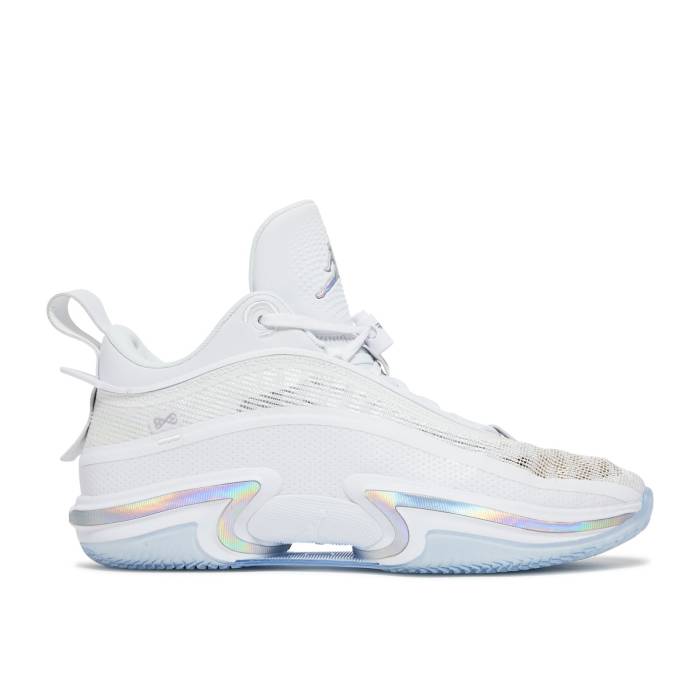 ナイキ エアジョーダン Air Jordan 【 Jordan 36 Low \u0027Pure Money\u0027 Men White/Metallic Silver 】 メンズ 白いこと 白いこと Silver しろがね色・しろがね色