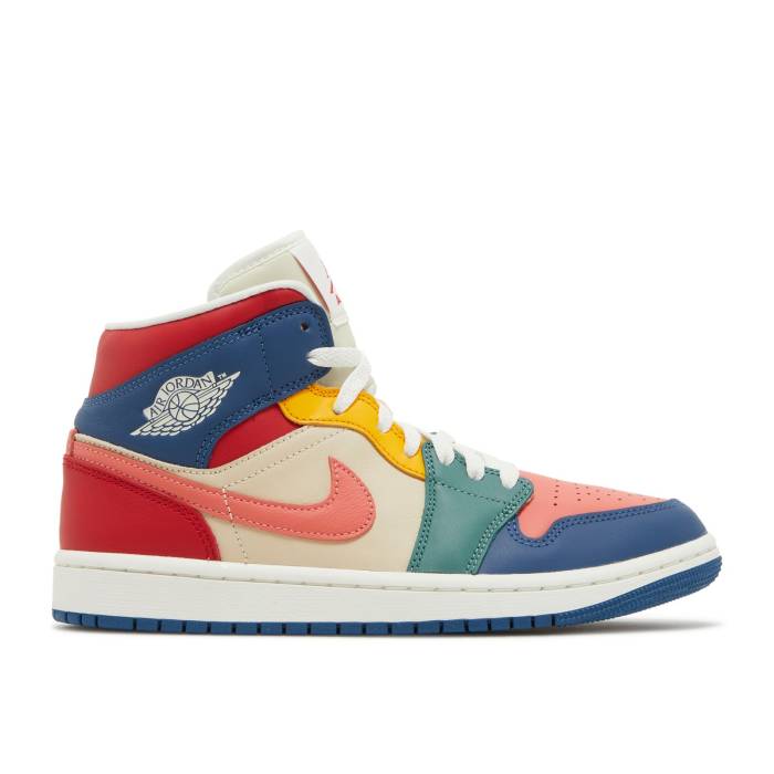 ナイキ エアジョーダン Air Jordan 【 Wmns Jordan 1 Mid Se Multi-Color Women French Blue/Fire Red/Beach/Magic Ember 】 ミッド レディース 青色 ブルー ファイア Red 赤・レッド マジック